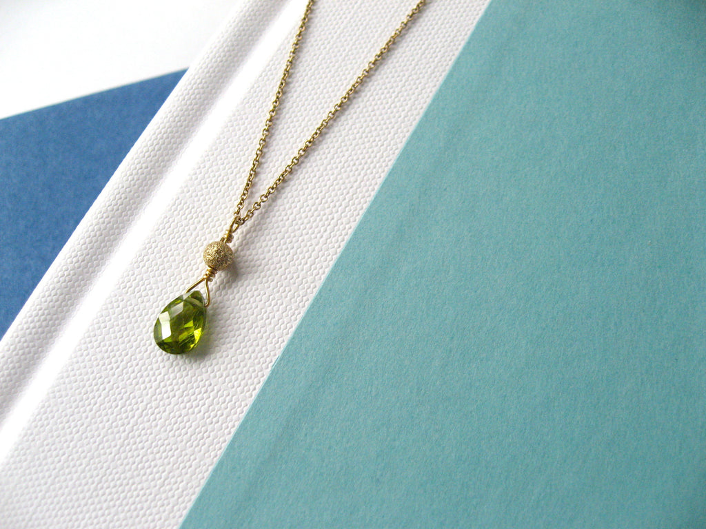 Peridot Green Sparkler Necklace