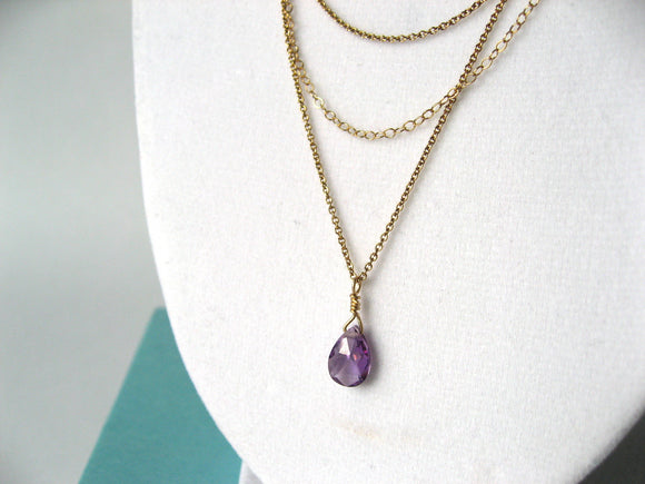 Purple Beach Layered Necklace