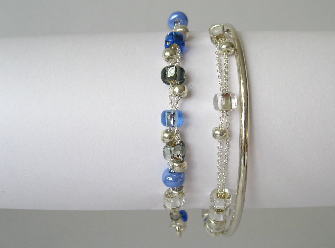 Styled with Silver Confetti Bracelet & other bracelet