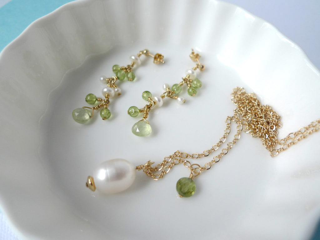 Shown with Pearl Drop Necklace