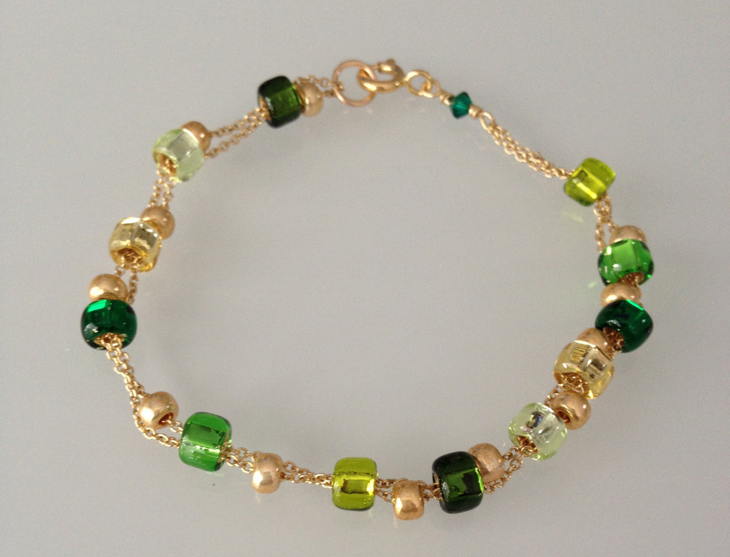 Emerald Confetti Bracelet